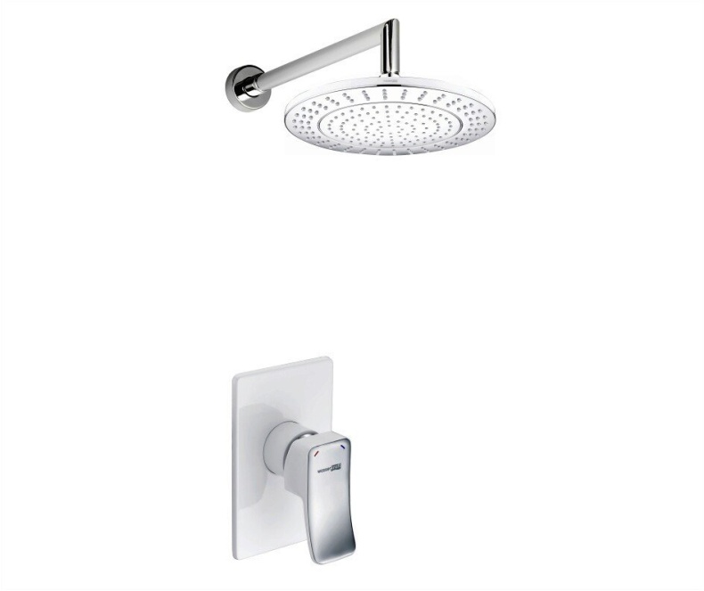 A12667WHITE Встраиваемый комплект для душа с верхней душевой насадкой - 0