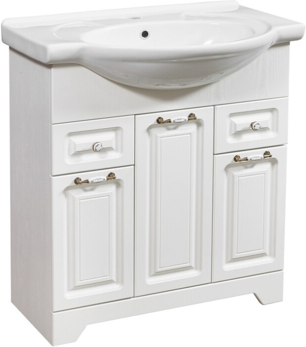 Тумба под раковину Stella Polar Кармела 75 белый SP-00000174 - 0