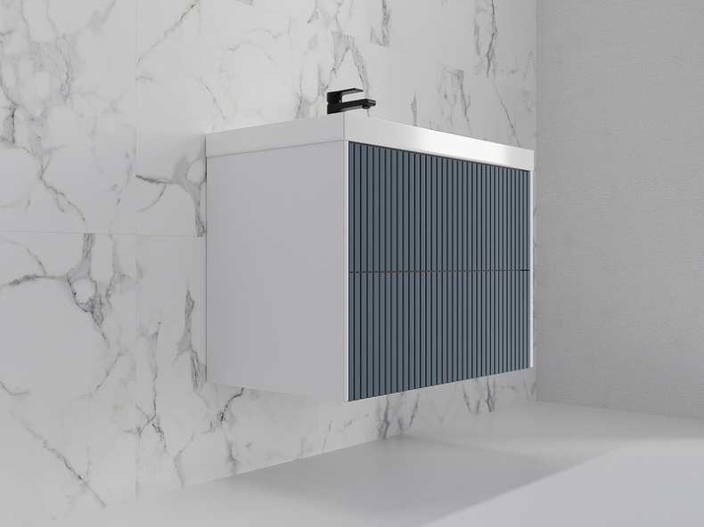 Тумба под раковину Style Line Стокгольм 80 серая матовая ЛС-00002314 - 1