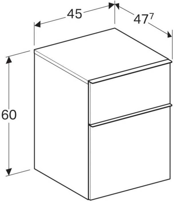 841047000 iCon Шкафчик 450x600x477 мм, светлый дуб - 1