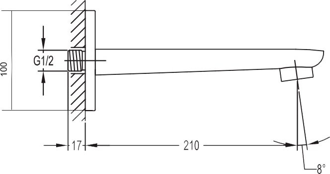 Излив для ванны Cezares TESORO  TESORO-F-TVI-01 - 1