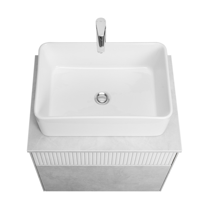 Тумба под раковину Aquaton Марбл 60 белый-серый 1A276101MH4C0 - 5