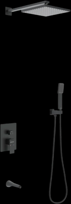 Душевой комплект Berges Ventas 3S черный матовый 071006 - 0