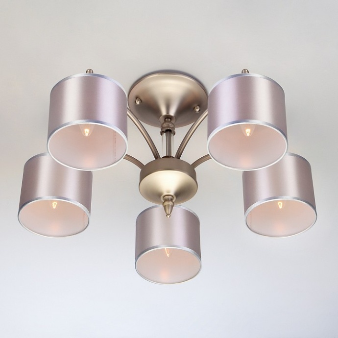 Люстра на штанге Eurosvet Adagio 60080/5 сатин-никель - 2