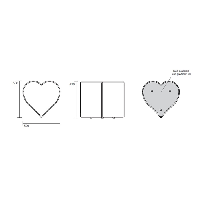 Kerasan Artwork Столик декоративный на стальной основе 