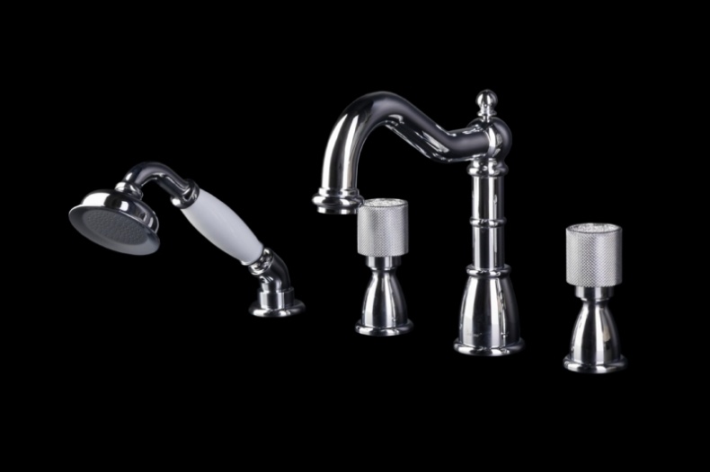 Смеситель на борт ванны Boheme Royal Cristal хром 396-Royal - 1