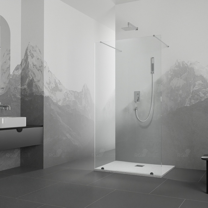 Душевая перегородка RGW Walk In WA-016 120х195 профиль хром стекло прозрачное 35101612-11 - 1