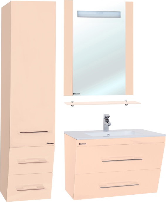 Шкаф-пенал Bellezza Берта подвесная 40 L бежевый 4620705182076 - 1