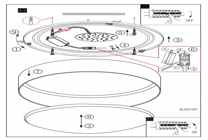 Накладной светильник Eglo ПРОМО Palomaro 93397 - 2
