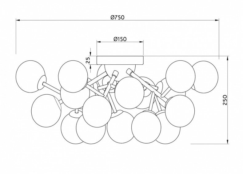 Потолочная люстра Maytoni Dallas MOD545PL-20G - 3