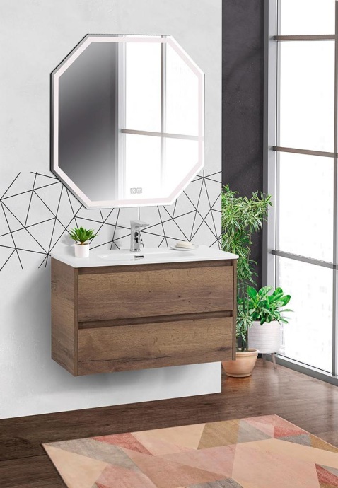 Тумба с раковиной Belbagno Kraft 39 80 темное дерево - 10