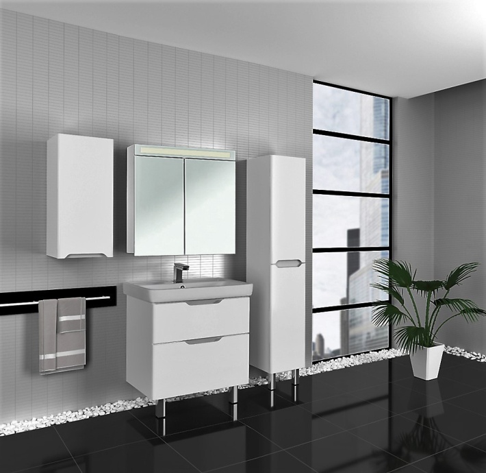 Тумба для комплекта Dreja.Eco Q Plus 80 белая 99.0006 - 2