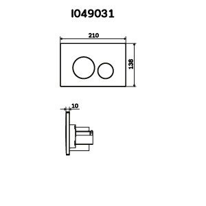 Кнопка смыва AM.PM Pro L I049031 матовый никель - 2