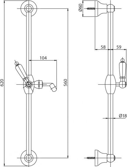 Душевой гарнитур Cezares Vintage SD 03/24 Sw VINTAGE-SD-03/24-Sw - 1