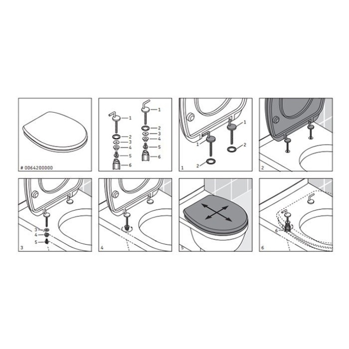 Сиденье для унитаза Duravit Serienübergreifend  0063390000 - 1