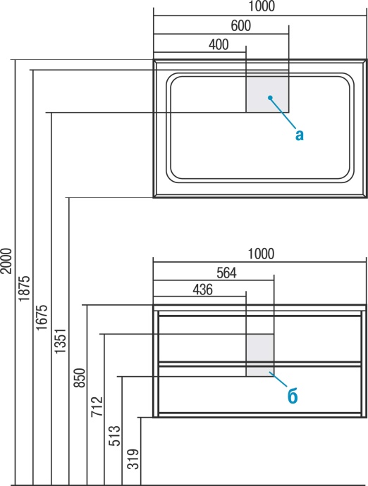Мебель для ванной Акватон Римини 100 белая - 6