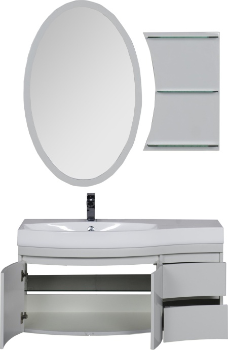 Тумба с раковиной Aquanet Опера 2-115 белая L - 4