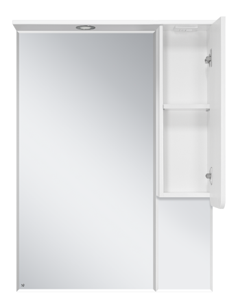 Зеркало-шкаф Misty Чегет 65 правое белое глянцевое П-Чег-02065-01П - 1