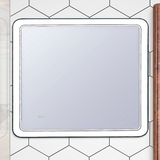 Зеркало Style Line Атлантика 100 с подсветкой и часами СС-00000669 - 0