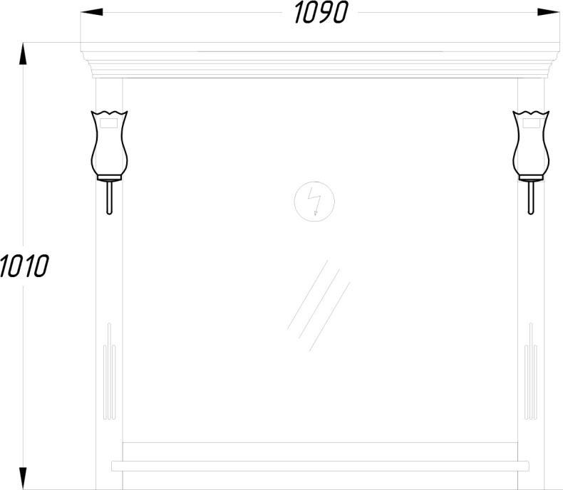 Зеркало Opadiris Риспекто 100 белое матовое Z0000012655 - 2