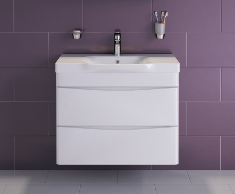 Тумба для комплекта Am.Pm Like 80 подвесная, белый глянец M80FHX0802WG - 1