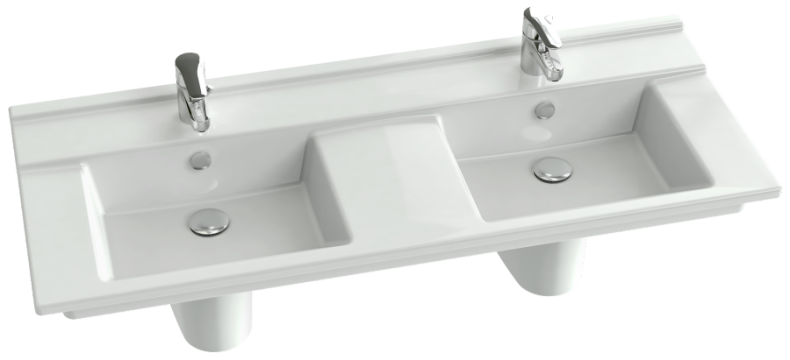 Раковина Jacob Delafon Struktura EXF112 120 см, двойная EXF112-00 - 0