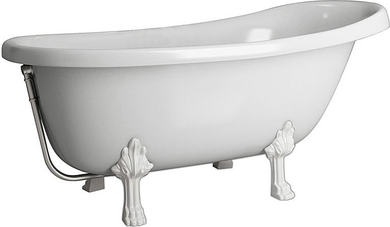 Ванна из искусственного камня Фэма Салерно белая, белые ножки САЛЕРНО-BI - 0