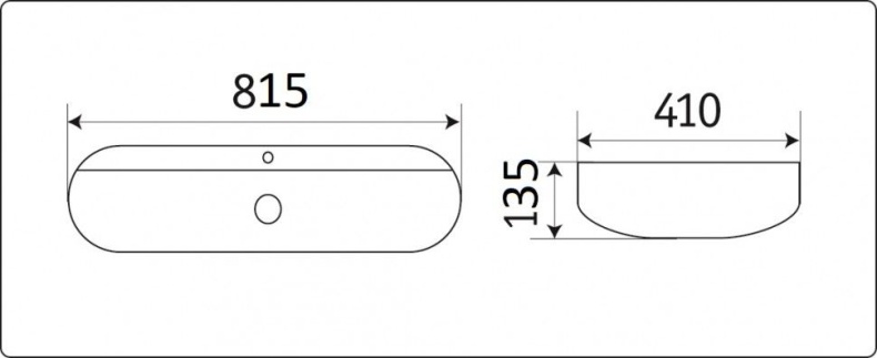 Раковина накладная Ceramalux N 81 белый  D1347 - 8