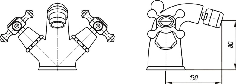 Смеситель для биде Migliore Prestige хром  27255 - 1