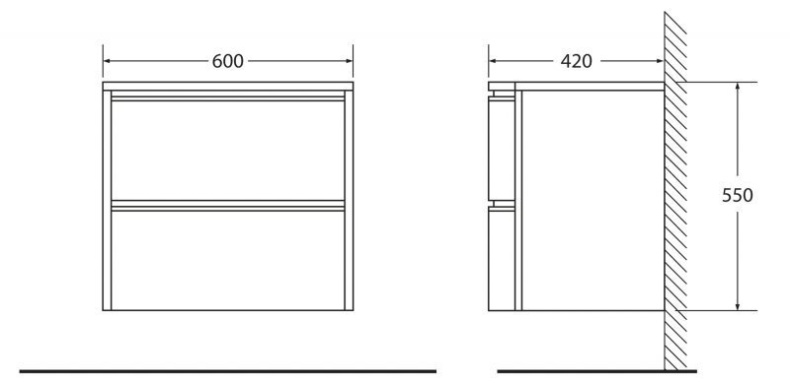 Раковина мебельная Belbagno Prospero 60 белый BB600DVB - 4
