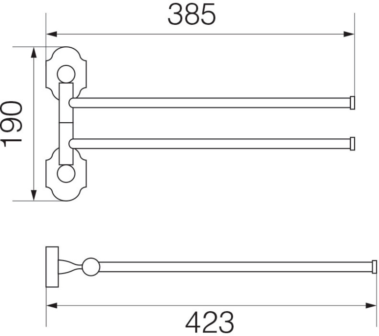 Полотенцедержатель Veragio Stanford VR.STD-7724.CR хром - 1