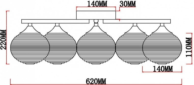 Потолочная люстра MyFar Gloria MR1790-5C - 3