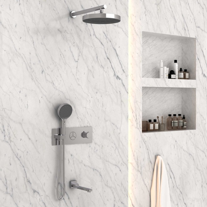 Душевой комплект Vincea Inspire с термостатом хром VSFW-432TI2CH - 2