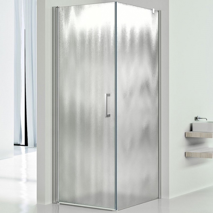 Душевой уголок Vincea Orta 90х90 хром стекло рифленое левый VSR-1O9090CH-L - 0