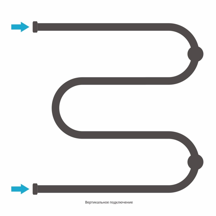 Полотенцесушитель водяной ВПС М-обр. 600х600 Н. Г. 1