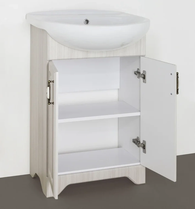 Тумба Олеандр-2 55 под умывальник Антик 55, Люкс рельеф пастель /0 ЛС-00000198 - 2