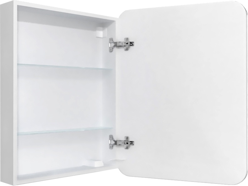 Зеркало-шкаф STWORKI Монтре 60 с подсветкой, сенсорное, светодиод в полотне, навесной, белой, МДФ Мон.03.60/W - 1