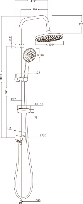 Душевой комплект STWORKI by Damixa Стокгольм HFSG97000 + HFSG10000 428829 - 8