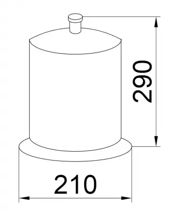Ведро для мусора Boheme Puro хром 10708 - 1
