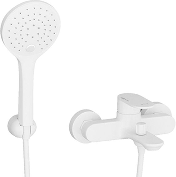 Смеситель Wasserkraft Mindel 8501 для ванны с душем, белый матовый - 0