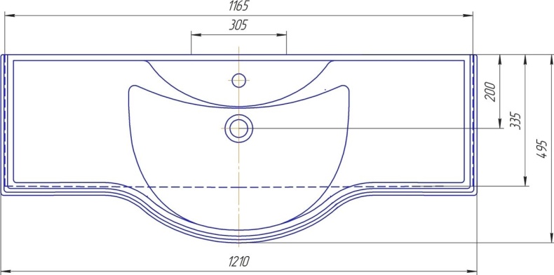 Мебель для ванной Бриклаер Бали 120 светлая лиственница, белый глянец - 6