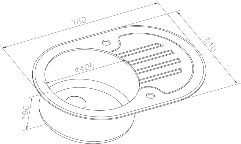 Мойка кухонная Zorg Glass GL-7851-OV-WHITE-GRAFIT графит - 1