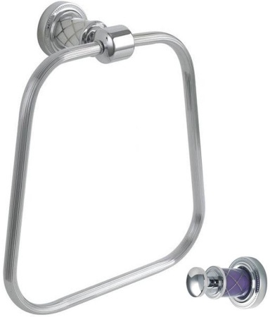 Полотенцедержатель Boheme Murano хром с фиолетовым 10905-V-CR - 0