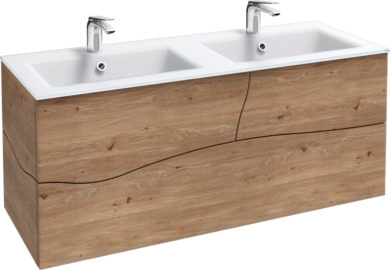 Тумба с раковиной Jacob Delafon Sherwood 120 натуральный дуб - 0