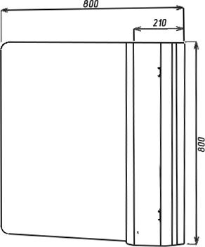 Зеркало-шкаф Bellezza Олимпия 80 R орех 4619313001435 - 2