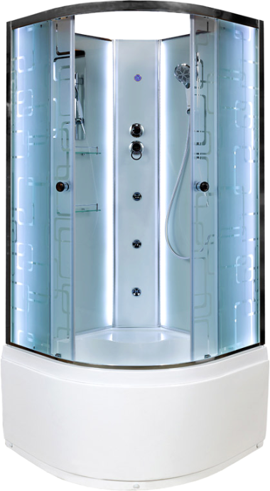 Душевая кабина Deto ЕМ 90х90  EM4590NLED+GM - 0