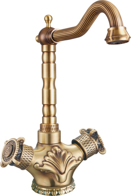 Смеситель Zorg Antic A 3005K-BR для кухонной мойки - 0