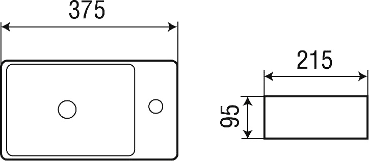 Раковина подвесная Weltwasser WW AISBACH 5111 R 37.5 белый  10000004592  - 1