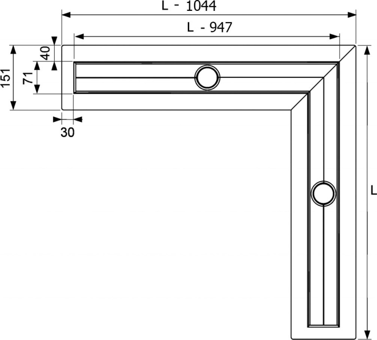Душевой лоток Tece Drainline 104.4 см  611000 - 1