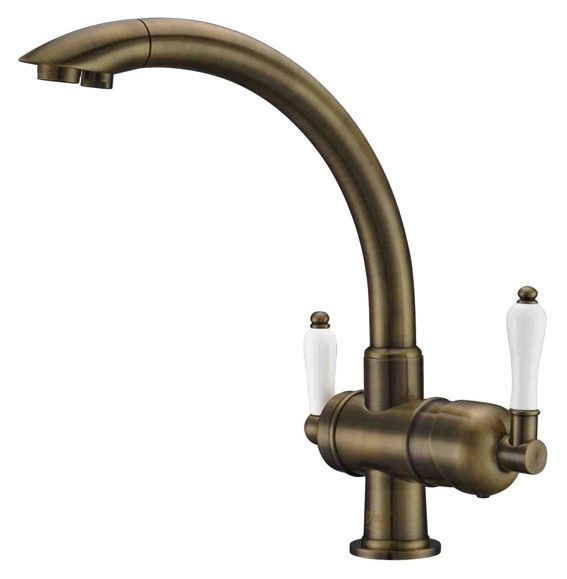 Смеситель Zorg Clean Water ZR 327 YF antique для кухонной мойки - 0